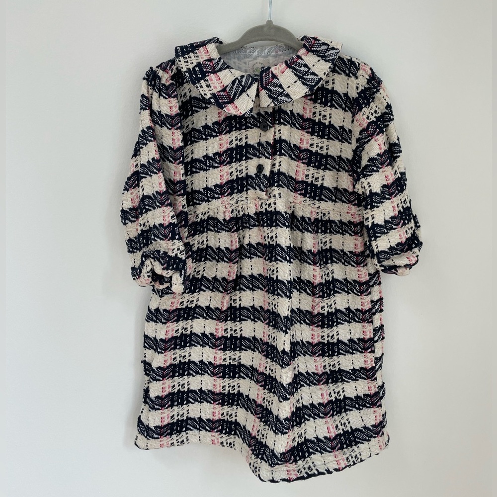 Handmade Sweet Pea Design Girls’ Christmas Plaid Woven Tartan Dress, Christmas